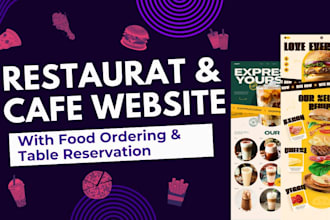 make food ordering, reservation restaurant or cafe websites