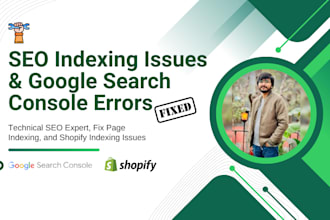 fix SEO indexing issues and gsc errors plus shopify marketing