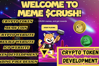 meme coin website, bep20, erc20 token, presale website, meme coin smart contract