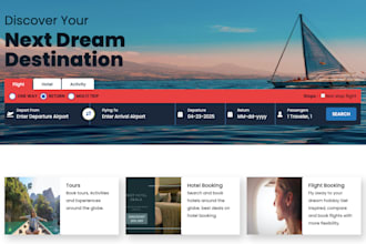 create flight and hotel booking website