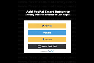 add paypal smart button to shopify product and cart page