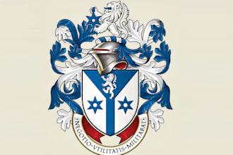 do luxury emblem family or coat of arms design or heraldic