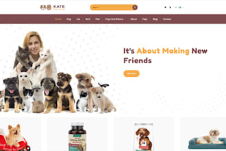 build 7 figure pet care shopify store pet accessories store pet products website
