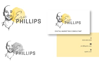 design your business or personal brand identity, logo, stationery, social media