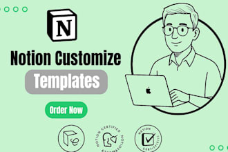 design custom notion template, notion pages with notion dashboard