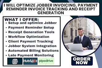 set up jobber invoice automation, payment reminders, and receipt tracking