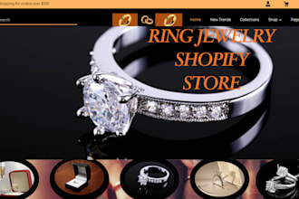 design ring jewelry shopify store wedding rings website jewelry fashion website