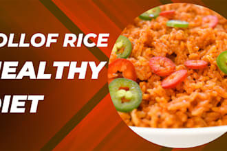 coach jollof rice and salad