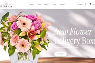 build luxury flower shopify store florist store gift store dropshipping website