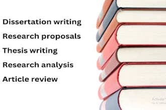 write research reports,methodology,phd proposals,projects in a given timeline