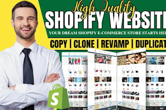 copy clone shopify website duplicate revamp shopify and redesign shopify store
