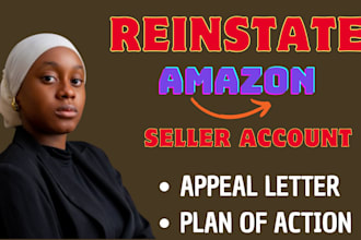 write a customized amazon appeal letter plan of action account reinstatement