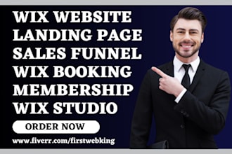 design wix website landing page sales funnel wix booking membership wix studio