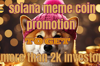 do solana memecoin promotion, coin promotion to more than 1m solana investors