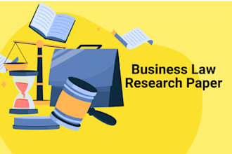 write business law research and articles
