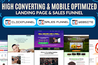 build clickfunnels sales funnel, design landing page clone clickfunnels website
