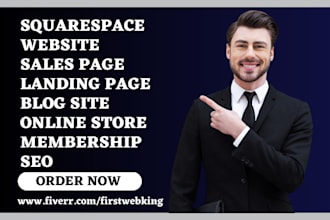 design squarespace website sales landing page blog online store membership seo