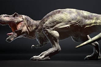 do 3d animal model, 3d dragon model, 3d dinosaur, 3d ram, cat, elephant model
