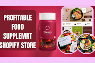 do food supplement and vitamins ecommerce store, supplement shopify store