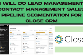 do lead management contact management sales pipeline segmentation for close CRM