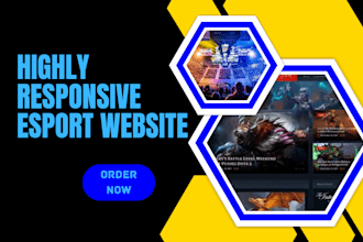 design a sleek esport website gaming website tournament website