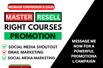 promote master resell right courses for passive income