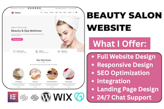 design spa website makeup artist website cosmetics website beauty salon website