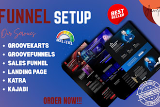 create expert landing page salesfunnel website on builderall katra kajabi kartra