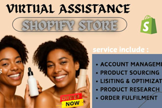 be your shopify virtual assistant, shopify store manager