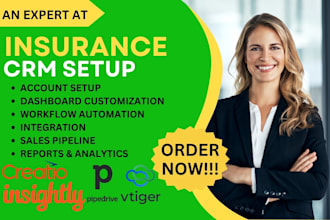 setup pipedrive creatio insightly vtiger insurecrm insly fivecrm insurance CRM