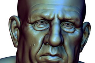 classical sculpture for 3d printing, 3d head model, 3d articulated model, zbrush