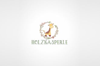 design wooden toys online shop logo