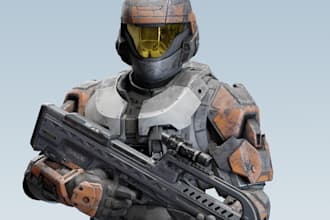 create or build your custom spartan from halo 5 to vrchat commission