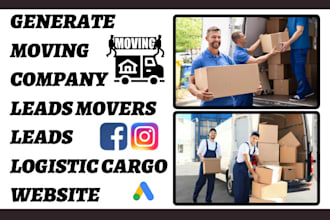 generate moving company leads trucking leads mover leads logistic cargo website
