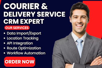 setup courier delivery services crm route4me  parcelhub tookan elogii logistics