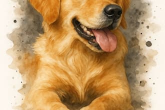 amazing watercolor for your pet