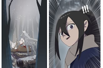 create webtoon and manga with anime style
