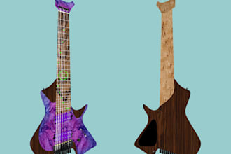 design stunning custom guitar mockup real scale