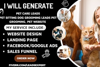 generate pet care leads pet sitting dog grooming leads pet grooming, pet website