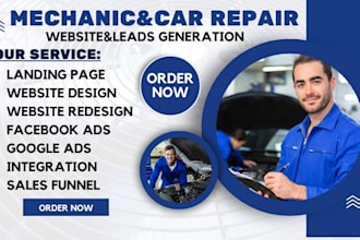 build mechanic car repair website automobile repair website car repair leads