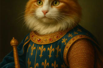 create a royal portrait for your pet