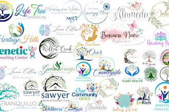 design mental health, attractive coaching and counseling logo