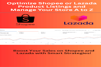 create and manage shopee or lazada listings with SEO optimization