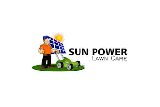 make extraordinary genuine sun power lawn care logo