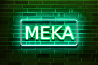 create a neon logo for you