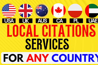 do local citations for local SEO in USA, poland, UK, australia, canada, and uae
