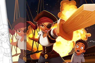 draw premium childrens book illustrations for KDP and storybooks