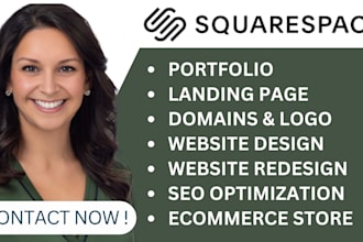 create squarespace website design and redesign squarespace landing page design