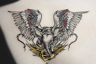 design a tattoo in black and white or in color
