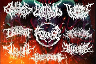 draw a filthy blackened thrash logo